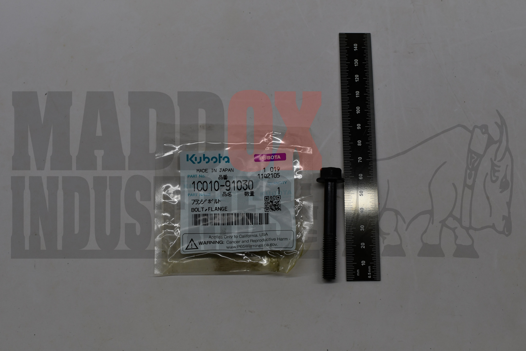 Kubota 1C010-91030 Bolt